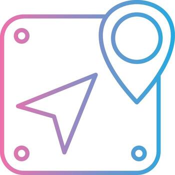 un mapa alfiler icono con un mapa puntero vector