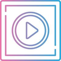 A player icon in a square frame vector