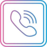 A phone icon with a phone receiver vector