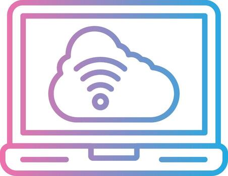 nube informática suave aplicación visual vector