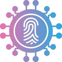 Biometrics Shadowed Flat Design vector