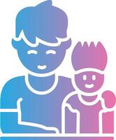 Father and Son Interactive Symbol vector