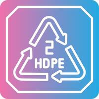 High Density Polyethylene Futuristic UI Mark vector