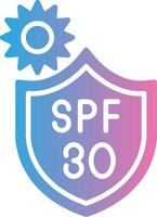 Spf 30 3D Interface Shape vector
