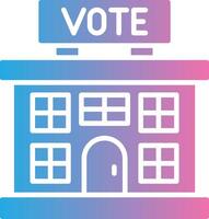Polling Place Soft Outline Graphic vector