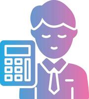 Accountant Outlined Frame Object vector