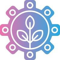A logo with a plant in the center vector