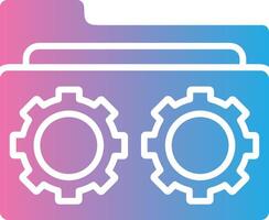 Folder Management Vibrant Visual Object vector
