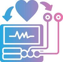 Electrocardiogram Smooth UI Symbol vector