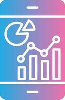 Pie Chart Gradient Themed Symbol vector