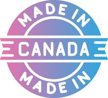Made In Canada Gradient Themed Symbol vector