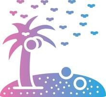 Beach Simplified Line Mark vector