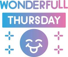 Thursday Gradient Style Element vector