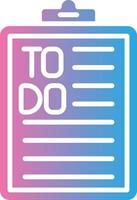 To Do List High Contrast Badge vector