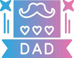 Best Dad Color Block Badge vector