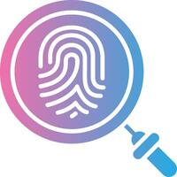 Fingerprint Scanning Solid Fill Symbol vector