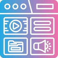 Multimedia Interactive UI Design vector