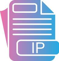 IP Minimal Design Badge vector