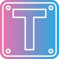Letter T Pastel Sketch Mark vector