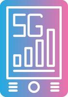 Mobile Data Simplified Line Mark vector