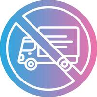 No Trucks Solid Fill Symbol vector