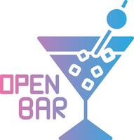 Open Bar Gradient Color Form vector