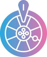 Roulette Wheel Gradient Themed Symbol vector