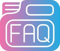 The faq icon with a pink and blue background vector