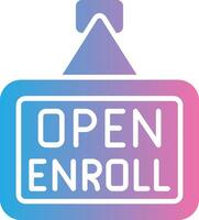 Open Enrollment Sharp Edge Visual vector