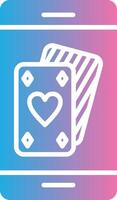 Phone Gambling Dark Mode Symbol vector