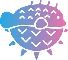 Puffer Fish Pixel Style Badge vector