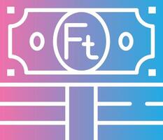Forint Shadowed Flat Design vector