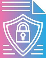 Data Privacy Futuristic App Badge vector
