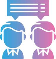 Discussion Color Block Badge vector