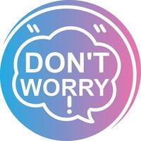 Dont Worry Interface Line Graphic vector