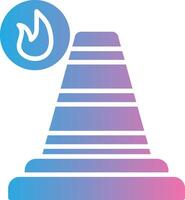 Traffic Cone Shadowed Flat Design vector