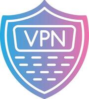 Vpn Digital Outline Piece vector