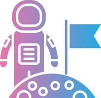Astronaut Simplified Design Piece vector
