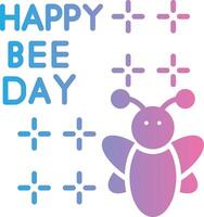 World Bee Day Coded UI Symbol vector
