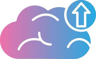 Cloud Upload Outlined Concept Piece vector