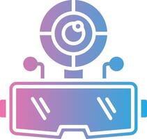 Virtual Reality Glasses Outlined Line Artwork vector