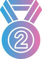 2nd Prize High Contrast Badge vector