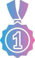 The number one award is shown in a blue and pink color vector