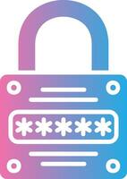 A lock with a key inside it vector
