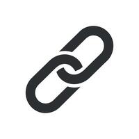 Simple Black Link Icon Graphic Design Element for Website or App vector