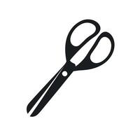 Simple Black Scissors Icon Illustration for Graphic Design Projects vector