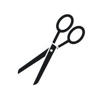 Simple Black Scissors Icons Isolated on White Background for Graphic Design vector