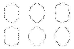 Six Elegant Ornamental Frames for Design Projects Text and Image Placement vector