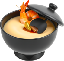Japanese food artwork with egg custard and umami. . png