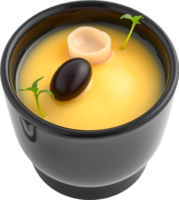 Fluffy savory chawanmushi image showing soft rich surface. . png